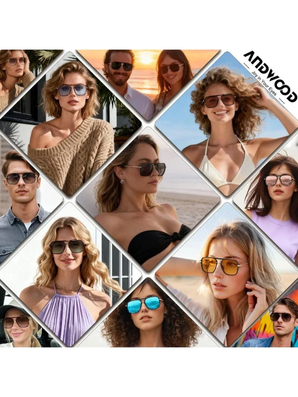 Polarized Retro Aviator Sunglasses for Women & Men | Stylish Square Pilot Shades